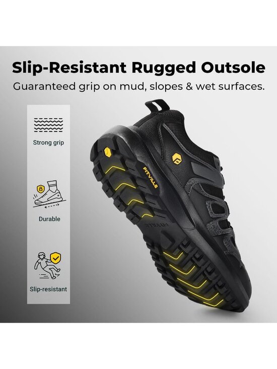 Men\'s Wide Water-Repellent Hiking Shoes | Lightweight Cushioned Outdoor Sneakers main image 6